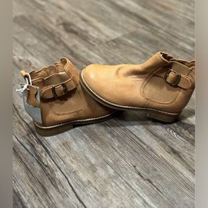 H&M brown Leather Girl Boots Size 12